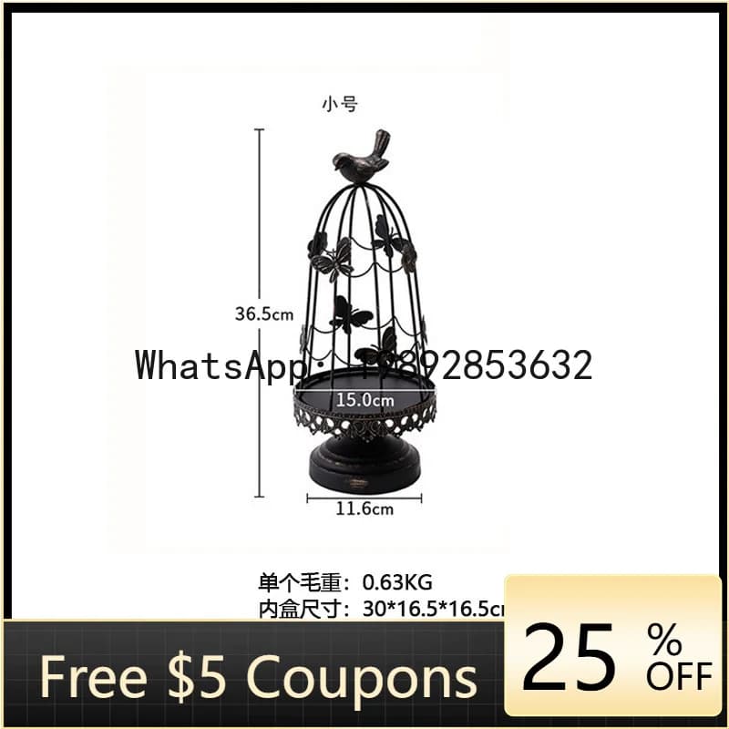Z5 Iron Candle Holder Vintage Wedding Decoration Dining Table Restaurant Decorative Items