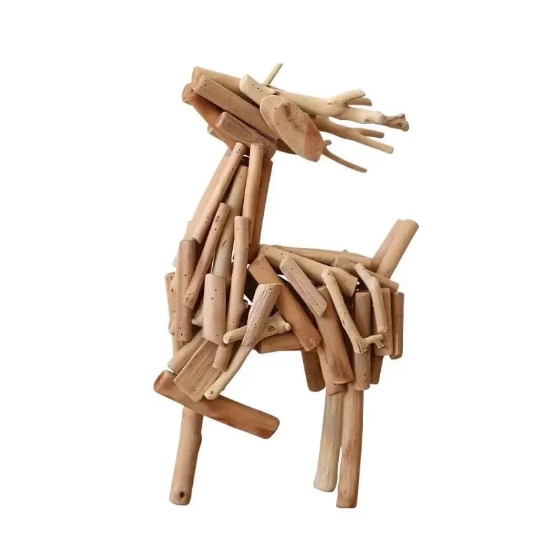 Little Elk Ornament Home New Year's Ornament Creative Modern Simple Wedding Living Room Wine Cabinet Wooden Gifts