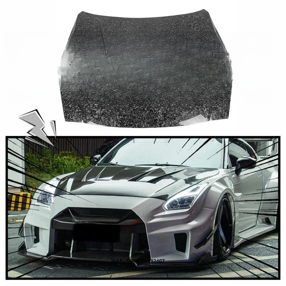 GTR R35 LB Style Forged Carbon Fiber Hood for  R35 GTR 2017-2026