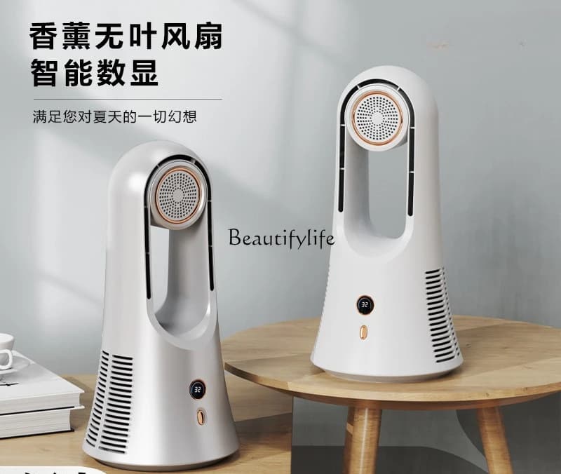 2 Bladeless Fan Desktop Home Bedroom Small Smart Screen Display Air Conditioning Fan