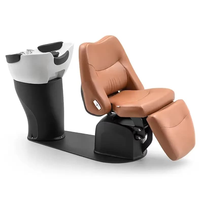 Beauty Salon Furniture Barbershop Massage Shampoo Chair Electric Reclining Rotating Head Spa Washing Chair Modern