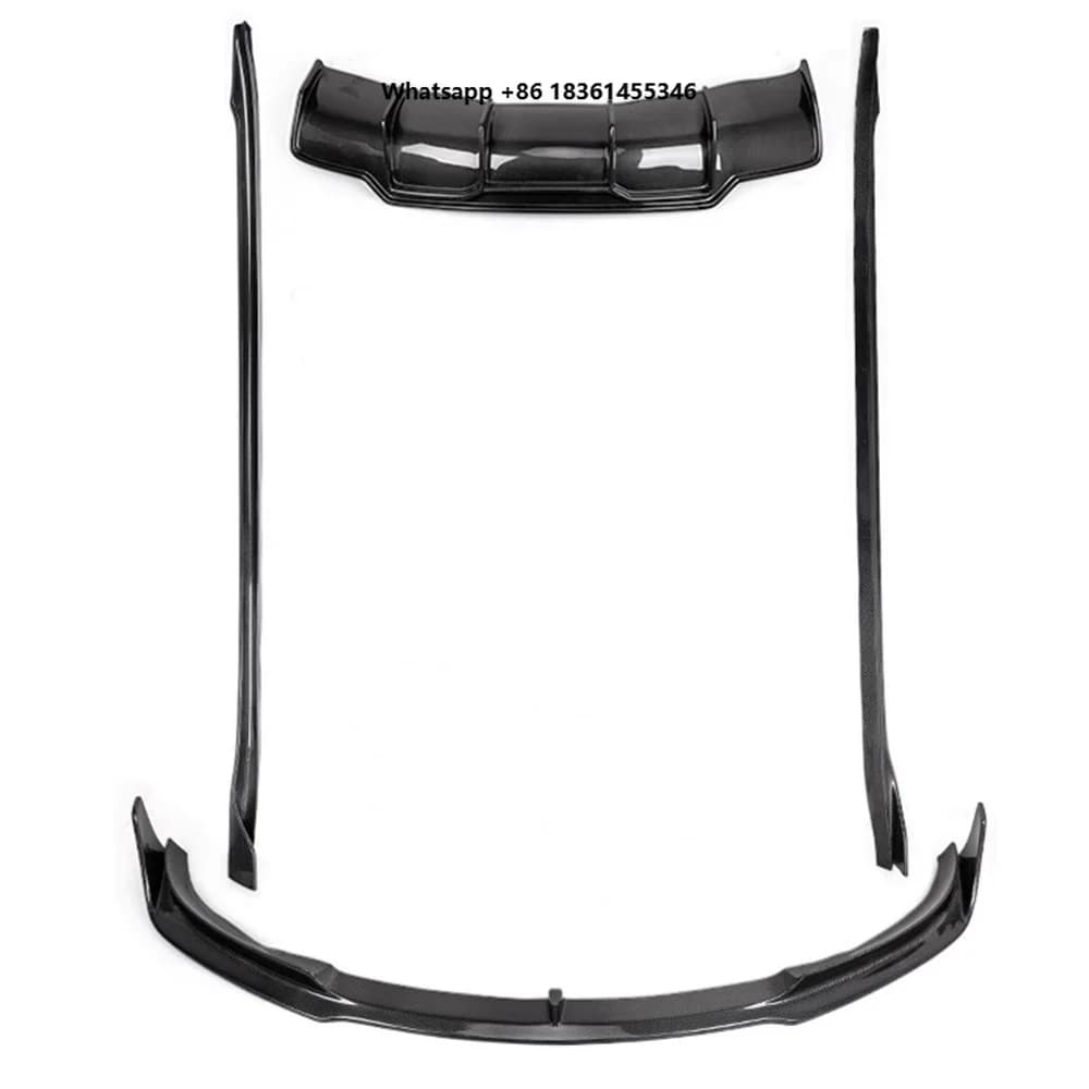 For  Model 3 Modified Front Rear Lip Shovel Side Skirt Assembly Auto Accessories Carbon Fiber