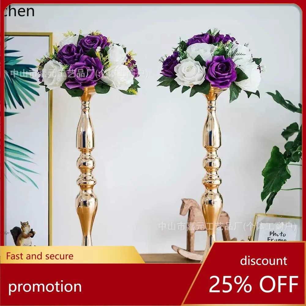 YFY metal iron art wedding props aisle markers candle holders main table vase centerpiece decorations european style ornaments