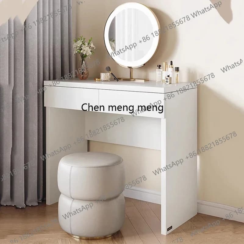 F150  Simple Light Dressing Table Drawer Mirror European Luxury Dressing Table Perfume Desk Tocador De Maquillaje Home Furniture