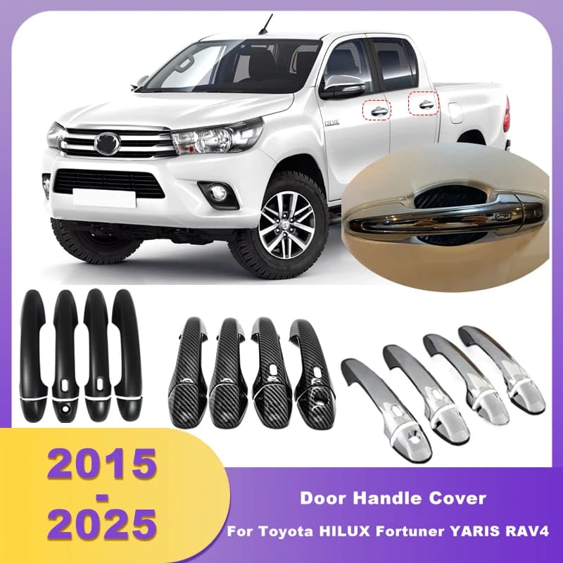 Door Handle Cover Trim With Smart Hole For Toyota HILUX 2015-2025 For FORTUNER 2015-2023 For YARIS ATIV SEDAN 2019 For RAV4 2014