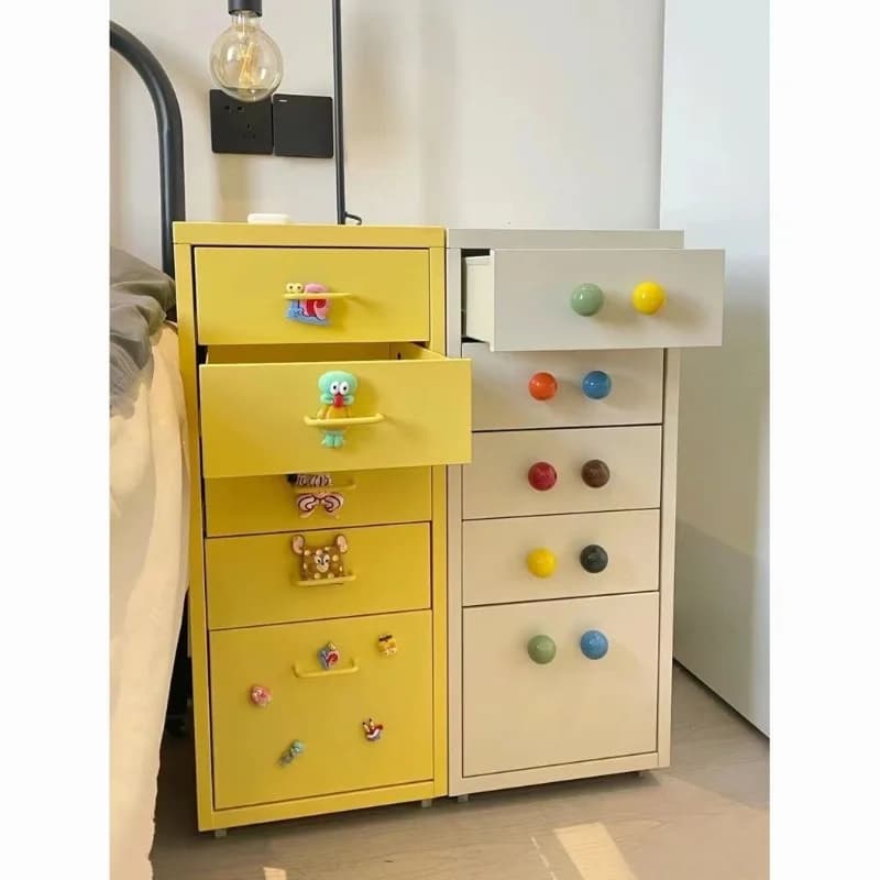 Nail art cream storage cabinet, household storage crack cabinet, drawer storage bedside table, wrought iron style