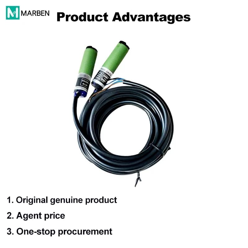 Original RMF-5KP2 Beam Photoelectric Sensor for Thread Mount 5M NPN IP66 for 2M Cable 12-24V 850nm LED Industrial