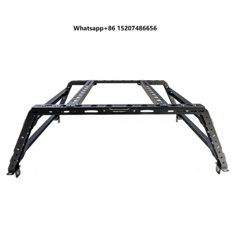 Full Size Truck Bed Overland Rack Land Frame Pickup Rear Bucket Custom Universal Anti-Roll Frame Roof Rack Adjustable Iron Bar