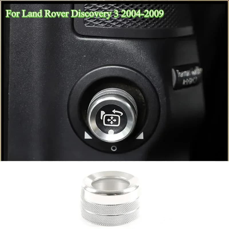 For Land Rover Discovery 3 LR3 04-09 Car Rearview Mirror Adjustment Knob Button Cover Decorative Protect Ring Car Accessories