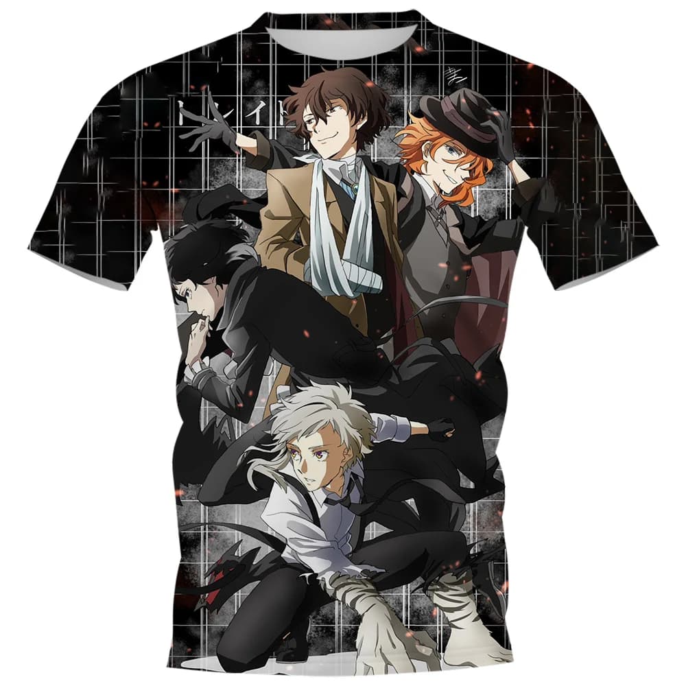 CLOOCL Anime T-shirts 3D Graphic Bungo Stray Dogs Printed Men Streetwear Tops Fashion Casual Women Short Sleeve Tees Pullover