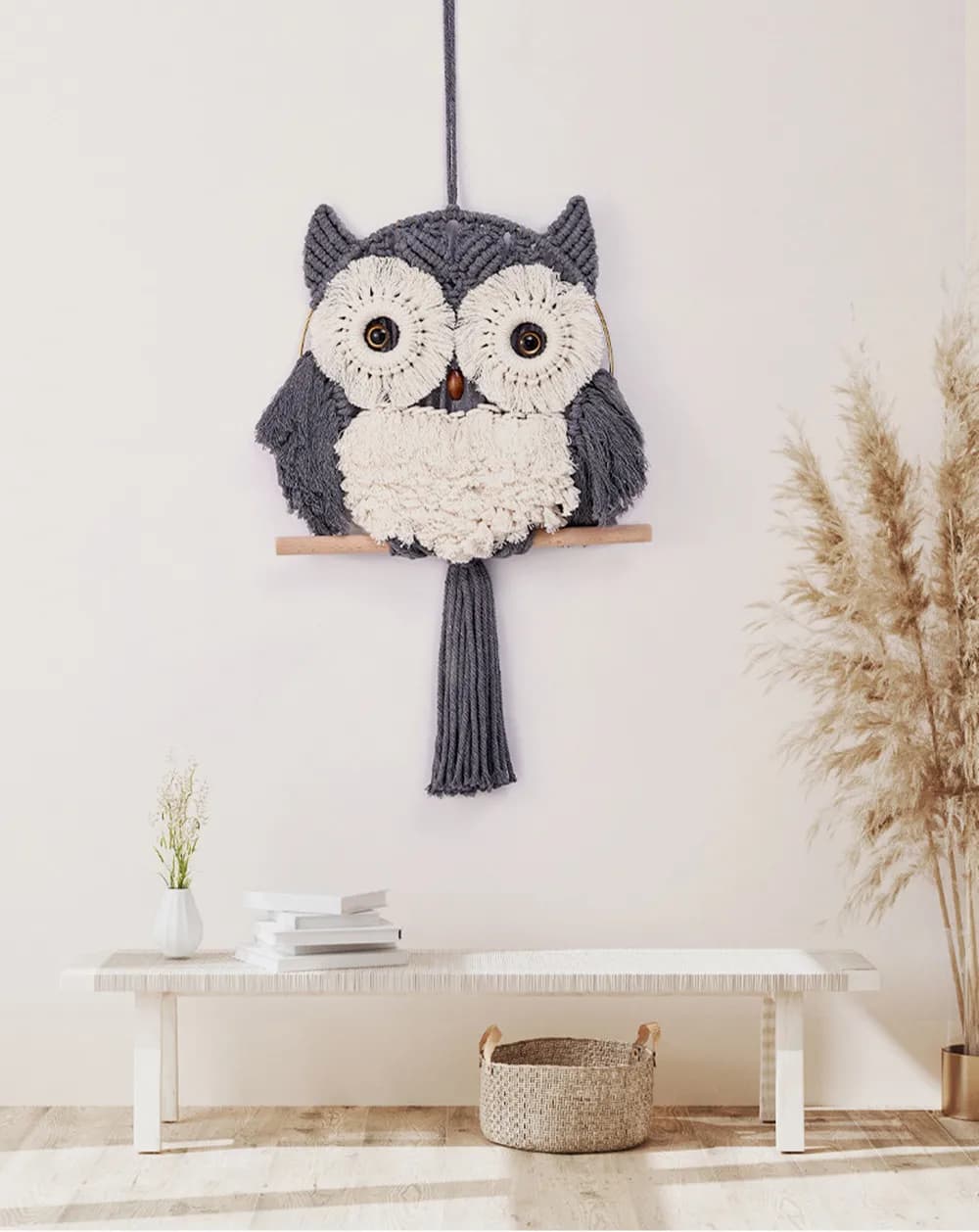 Creative Hand Woven Owl Tapestry, Bohemian Wall Art Decoration For Living Room And Bedroom, Holiday Gift.