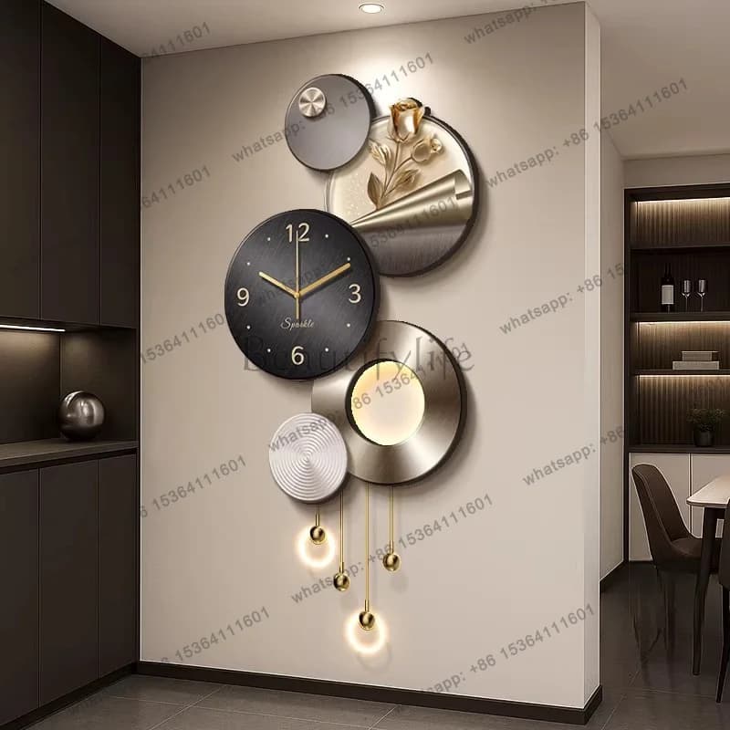 Best Sellers Led Fashion Clock Wall Luxury Modern Digital Vintage Nordic Clock Wall Design Minimalist Relogio De Parede Ornament