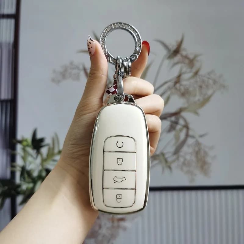 Soft TPU Car Key Case Cover Shell Keychain For Chery Jaecoo 7 J7 J8 phev 2025 2024 2023 Car Key Bag Protector Holder Accessories
