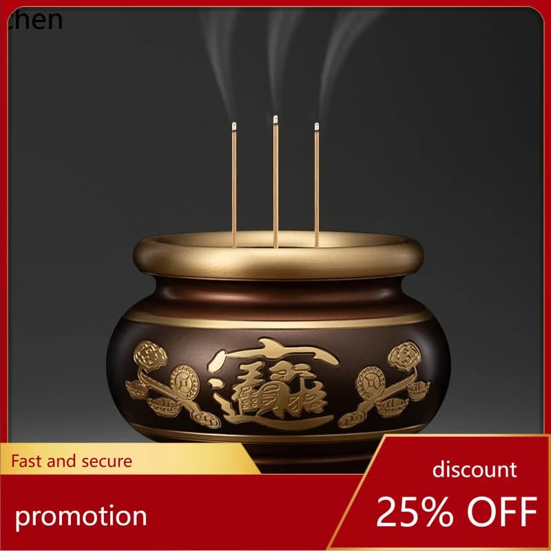 CZ  Incense Burner Household Brass Incense Bowl Worshiped in front of the Buddha Hall