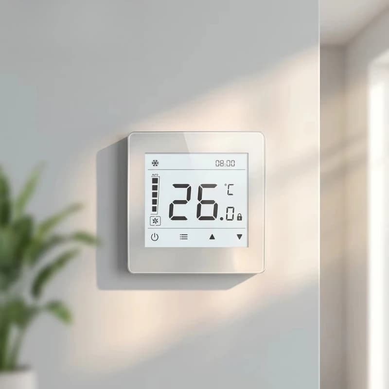 Smart touch screen thermostat, wall-mounted energy-saving, for schools