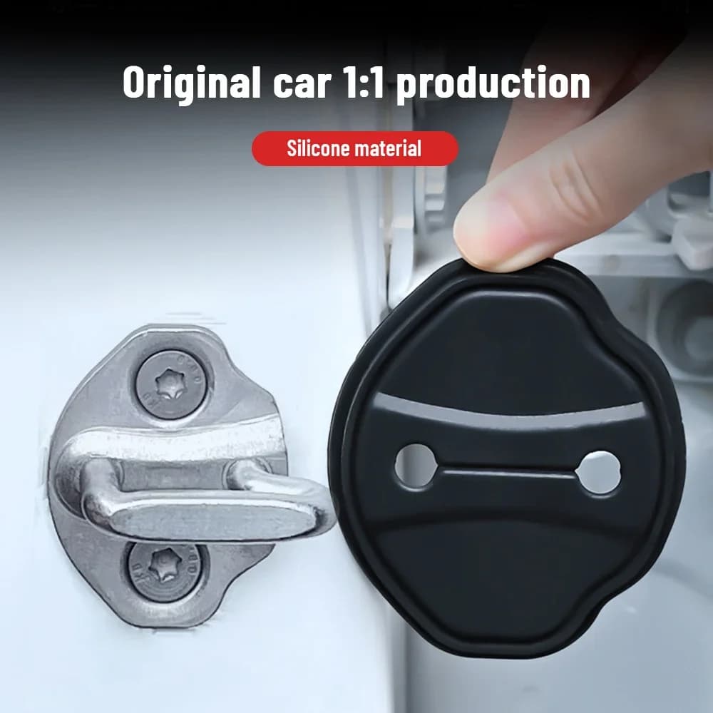 For Mercedes Benz A Class 2019-2025 Car Door Latch Anti-collision Auto Door Lock Silicone Buckle Protector Cover Accessories