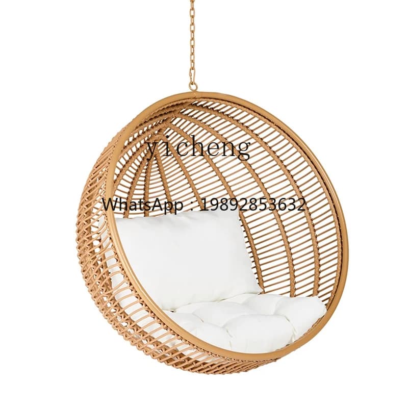 ZZTQH Hanging Basket Bird's Nest Hanging Chair Outdoor Hanging Swing Rattan Outdoor Rocking Chair Lazy Home Indoor Cradle