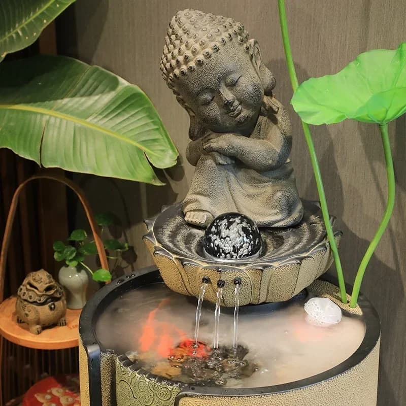 FX-17 new Chinese-style floor-to-ceiling flowing water ornament indoor living room TV cabinet next to Zen circulating  landscape