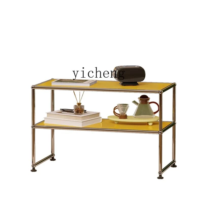Nordic  Shelf Living Room Floor Storage Display Rack Small Coffee Table Bedside Stool