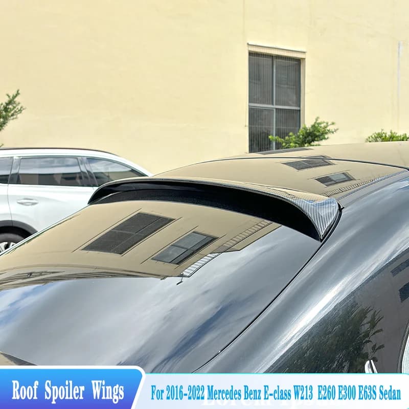 For 2016-2022 Mercedes Benz E-Class W213 Sedan Rear Window Roof Spoiler Lip Wings