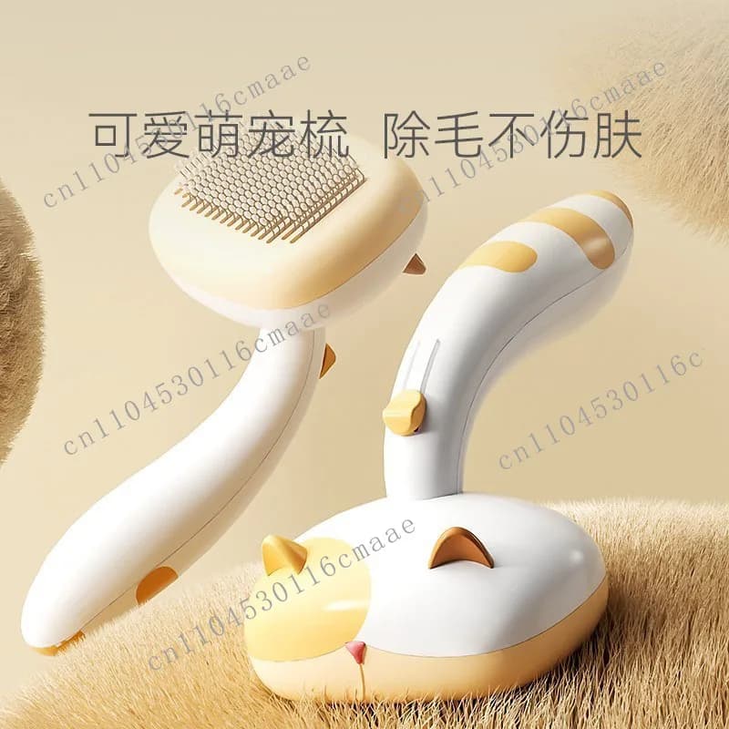 Pet cat comb cleaning hair dog needle self-cleaning  capillary needle  hair remover dog and cat supplies