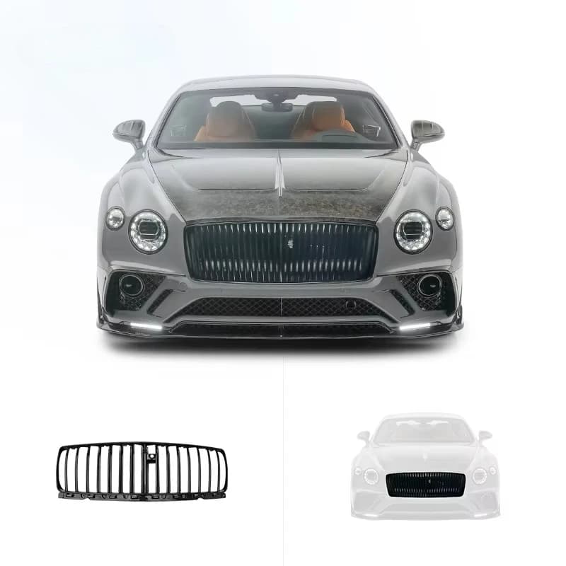 Car Modification MSY Style Carbon Fiber Front Bumper Grille Suitable for Bentley Continental GT GTC 2019-2023 Body Kit Upgrade