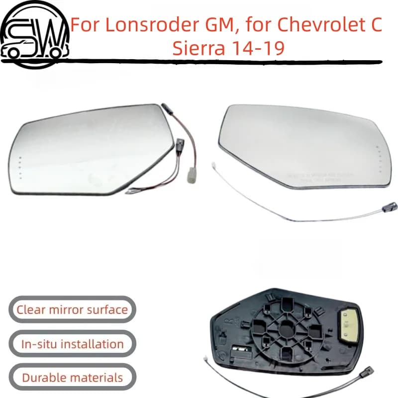 Reverse mirror rearview for Lonsroder GM, for Chevrolet C Sierra 14-19 model mirror reflective mirror LED lens.