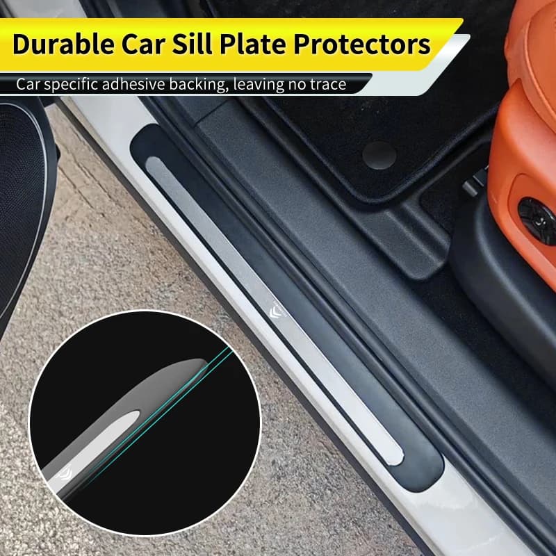 Car Door Sill Sticker Protective Film Protector Decoration Accessories For Citroen C4 C3 C5 C1 C2 VTS Berlingo Celysee Xsara