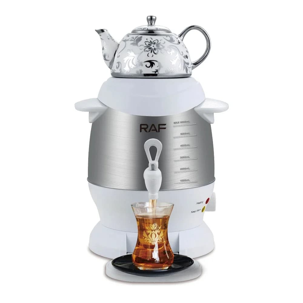 l # Popular Electric Samovar 6 Litre Tea Pot Stylish Turkish Russian Stainless Steel Tea Maker
