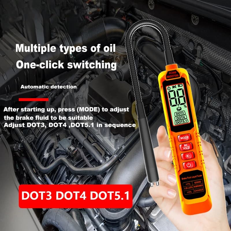 High Precision Brake Fluid Tester, Handheld Detector Car & Motorcycle, Brake Oil Diagnostic