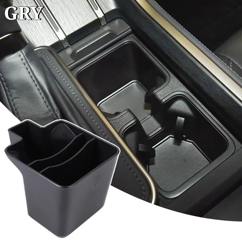 Car Central Console Cup Holder Storage Case Cup Separating Storage Box For Lexus GX 2024-2026 ABS Black Interior Accessories