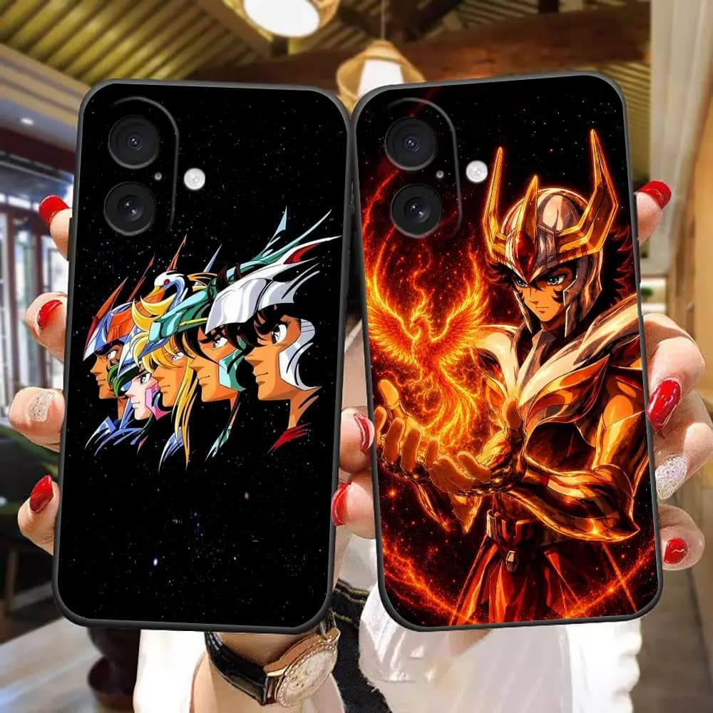 Phone Case For iphone Apple 18 17 17E 16E 16 15 14 8 Plus 13 12 11 XR Pro Max Funda Coque Shell Cover Gold S-Saint S-Seiya Hades