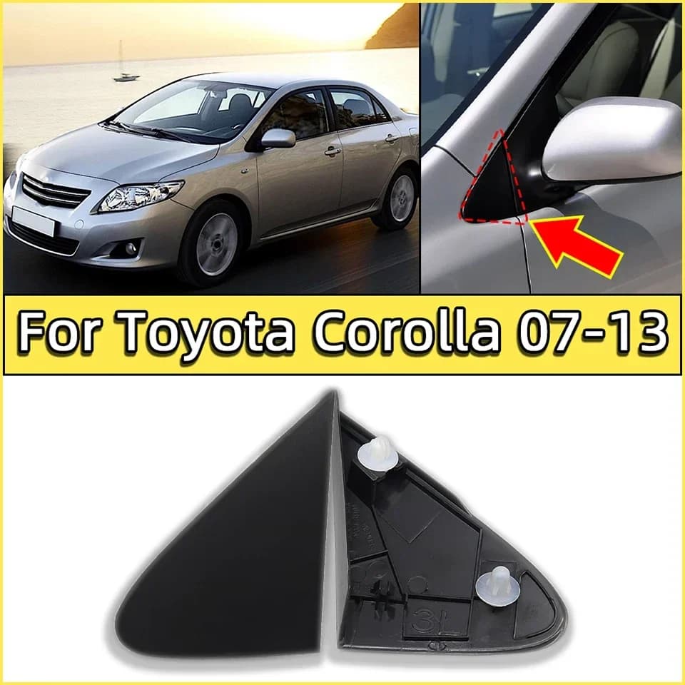 Auto Rearview Mirror Corner Triangle Fender Cover Plate Trim For Toyota Corolla 2007 2008 2009 2010 2011 2012 2013 60118-02060