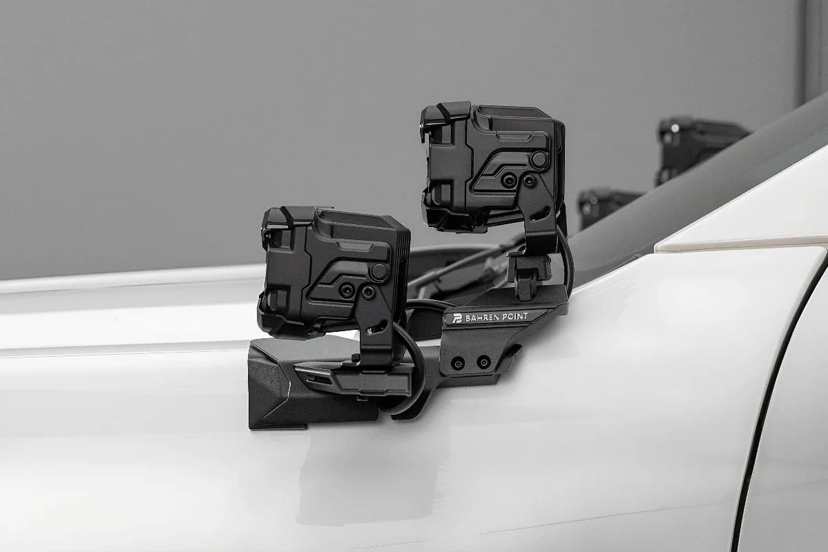 New BahrenPoint Off-Road Exterior Parts CNC Aluminum Dual Spotlight Bracket Mount A-pillar Pod Light Bracket for Ford Ranger T9