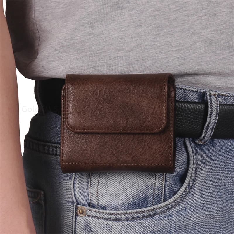 For Motorola Razr 60 50 40 Ultra Magnetic Pouch Phone Waist Bag Card Slot Leather Phone Case For Moto Razr 40 50 Ultra gen 5 4 3