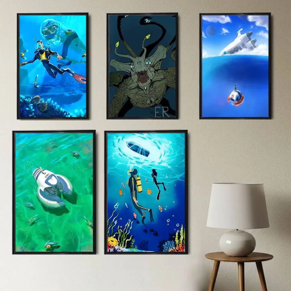 Robin Ayou Subnautica Poster Poster Paper Print Home Living Room Bedroom Entrance Bar Cafe Art Painting Decoration