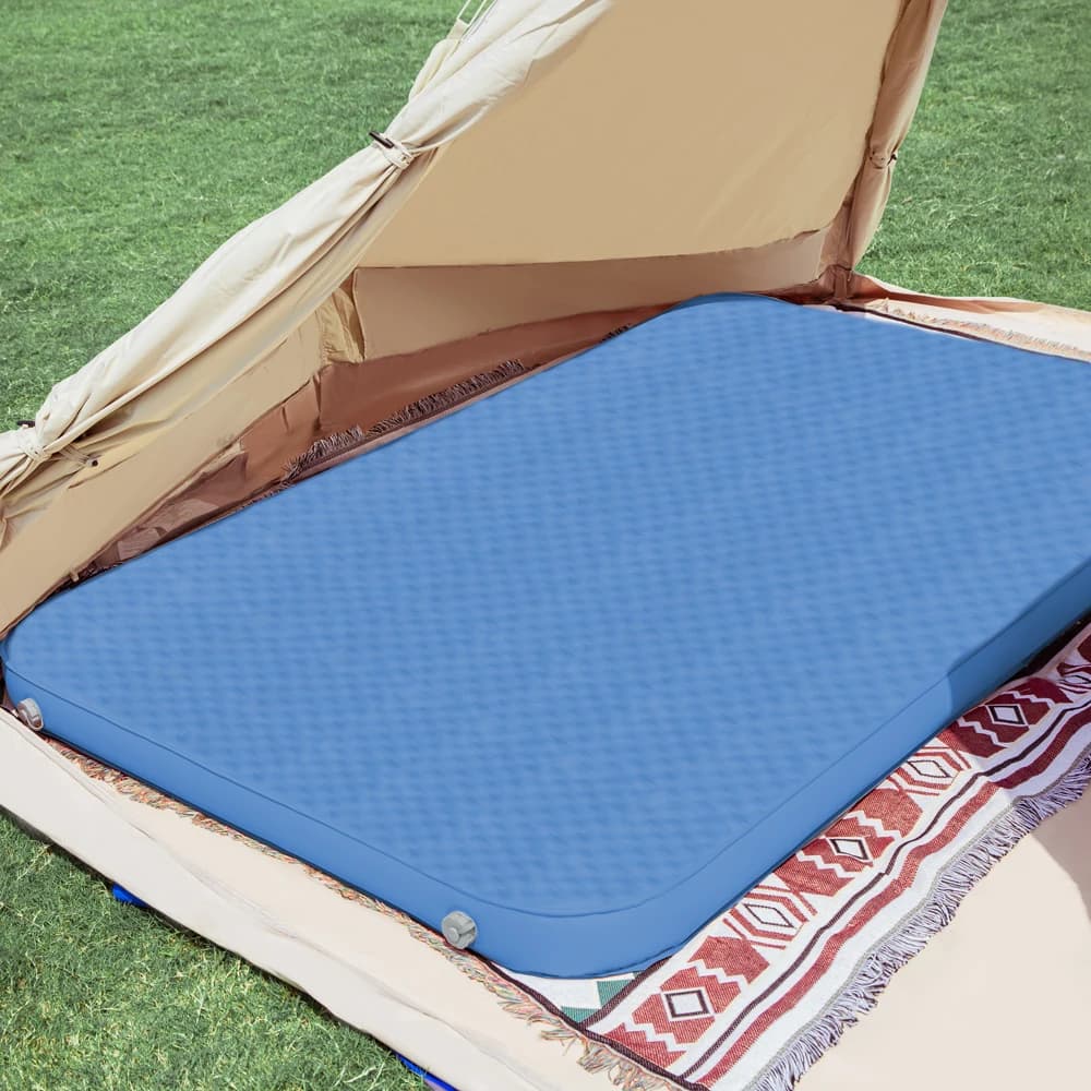 3D Double Camping Sleeping Pad Self Inflating Camping Mattress TPU Comfort Camping Pad Mat Inflatable Mattress With Thick Foam