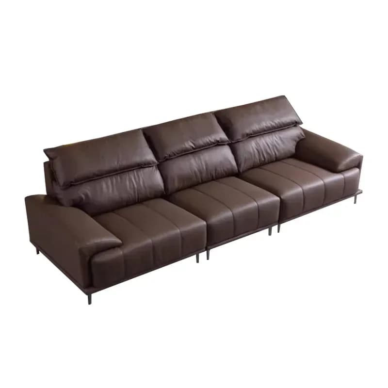 Leather sofa Italian minimalist first layer cowhide