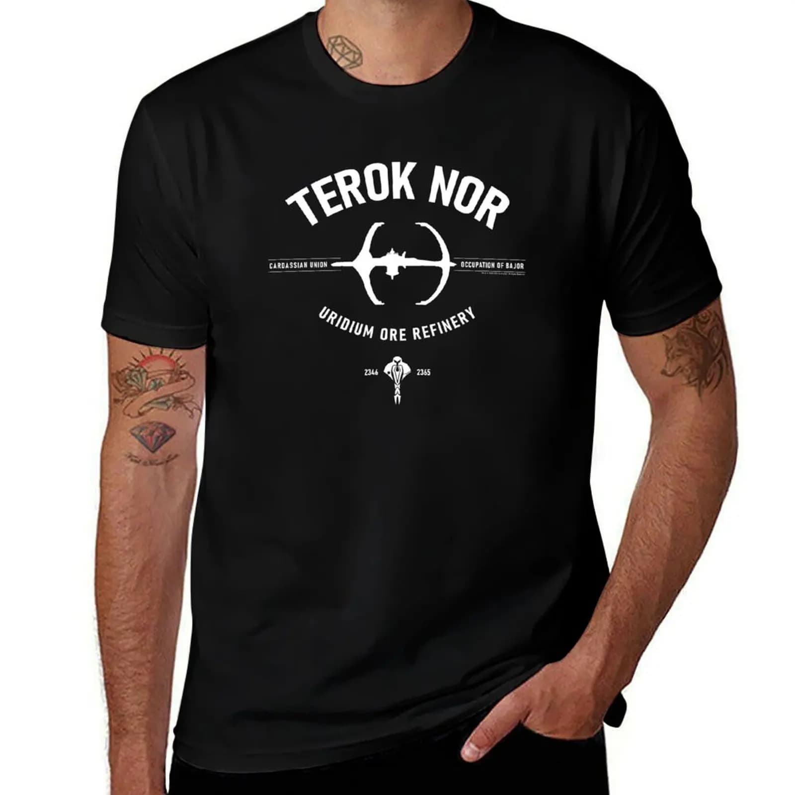 Star Trek: Deep Space Nine Terok Nor Cardassian Union Logo T-Shirt man t shirt cotton t shirt man plain