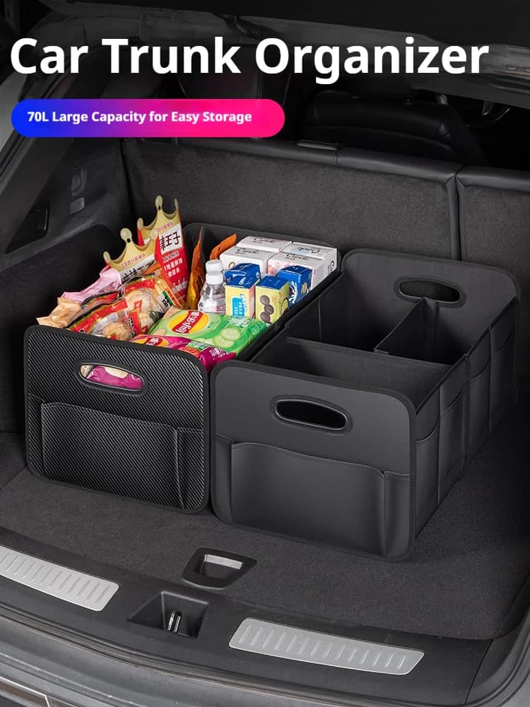 Car Trunk Storage Box Large Capacity Storage Bag Leather For Toyota Yaris Cross Sienna 2025 New Style Premium Auto Glasses Frame