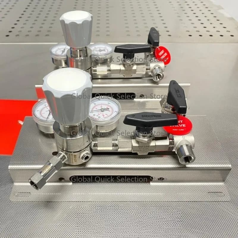 Stainless Steel Ga-s Regulator Panel System 2 Cylinder Ga-s Control for Instrumentation System with Ball Valve and Check Valve