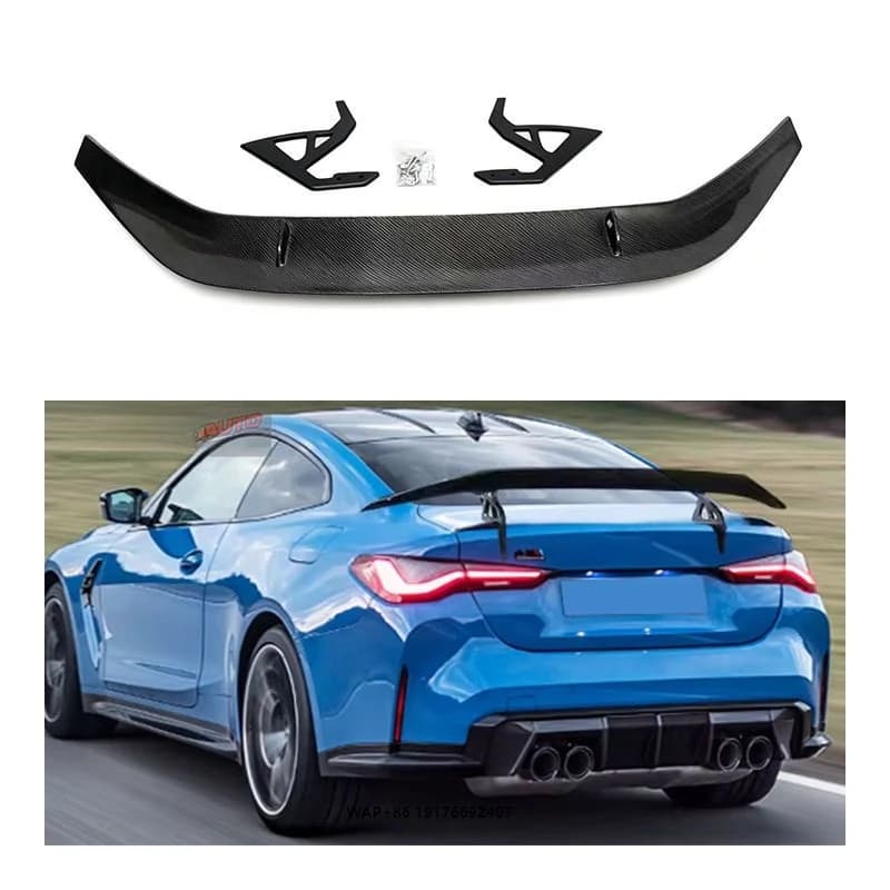 ADR style dry carbon fiber rear spoiler wing forBMW G80 G82 G83 M3 M4 rear trunk spoiler