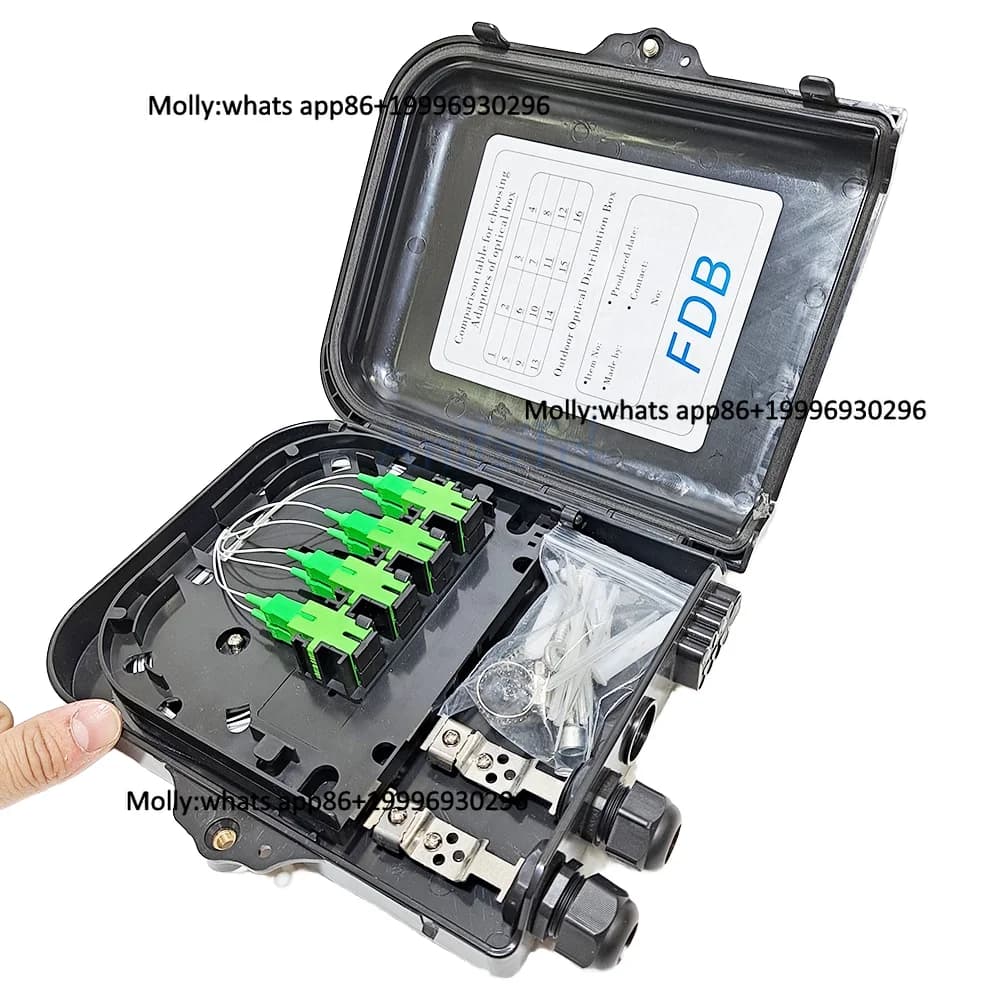 1x8 FTTH TCP Optical Fiber Distribution Box FDB Terminal Indoor Outdoor Telecom Cable