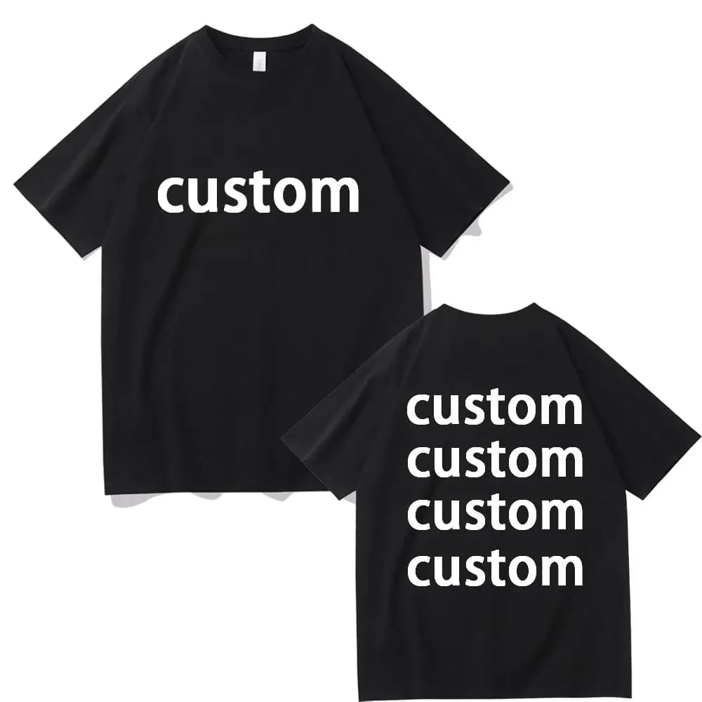 Fashion Brand Design Diy Custom Print T-shirts Men Women Hip Hop Rock Punk Vintage T Shirts Male Anime Casual Oversized Tshirt