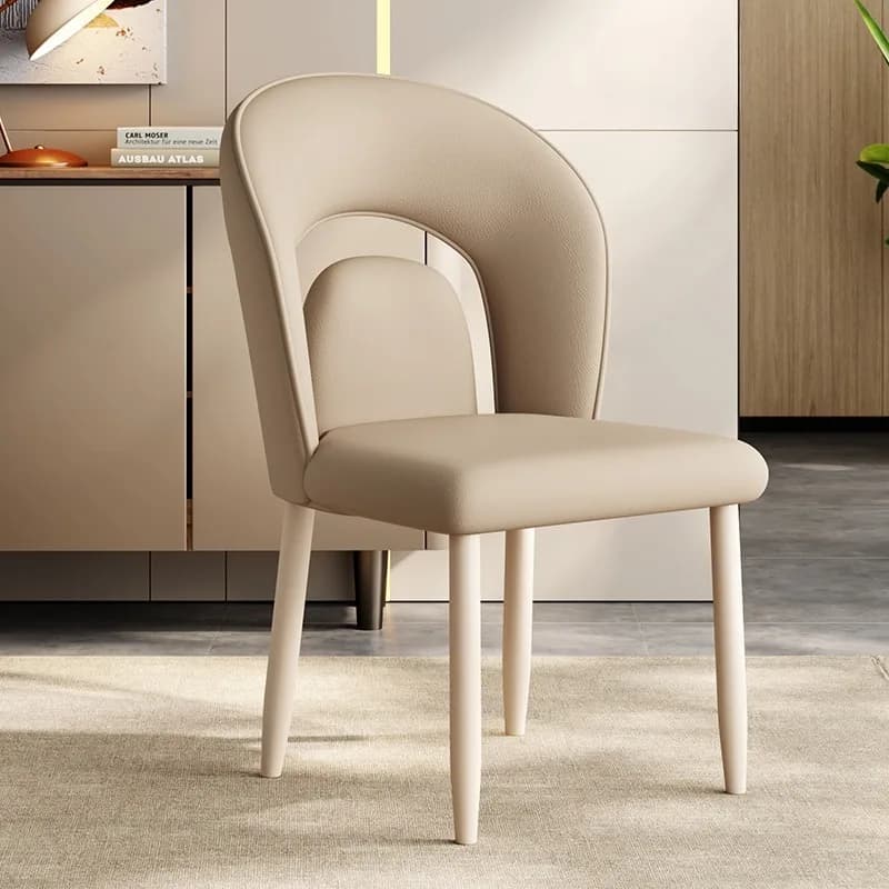 Household backrest Dining chair Italian minimalist cream style leisure nordic chair comfortable стулья для столовой furniture
