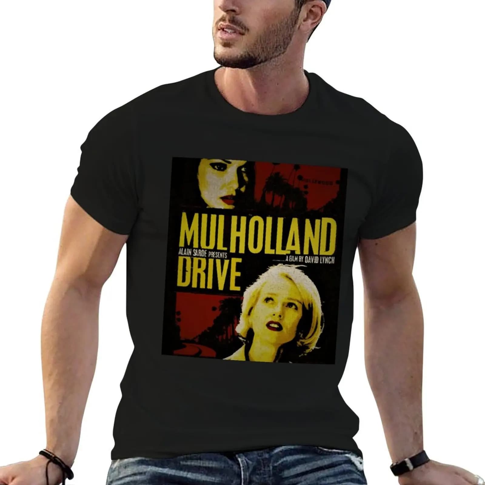 MULHOLLAND DRIVE DAVID LYNCH T-Shirt valentines boutique clothes funny gifts Men's cotton t-shirt