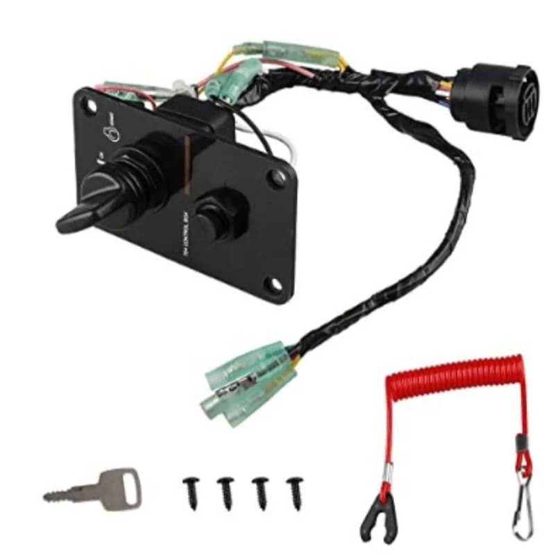 Outboard ignition switch, marine start key panel