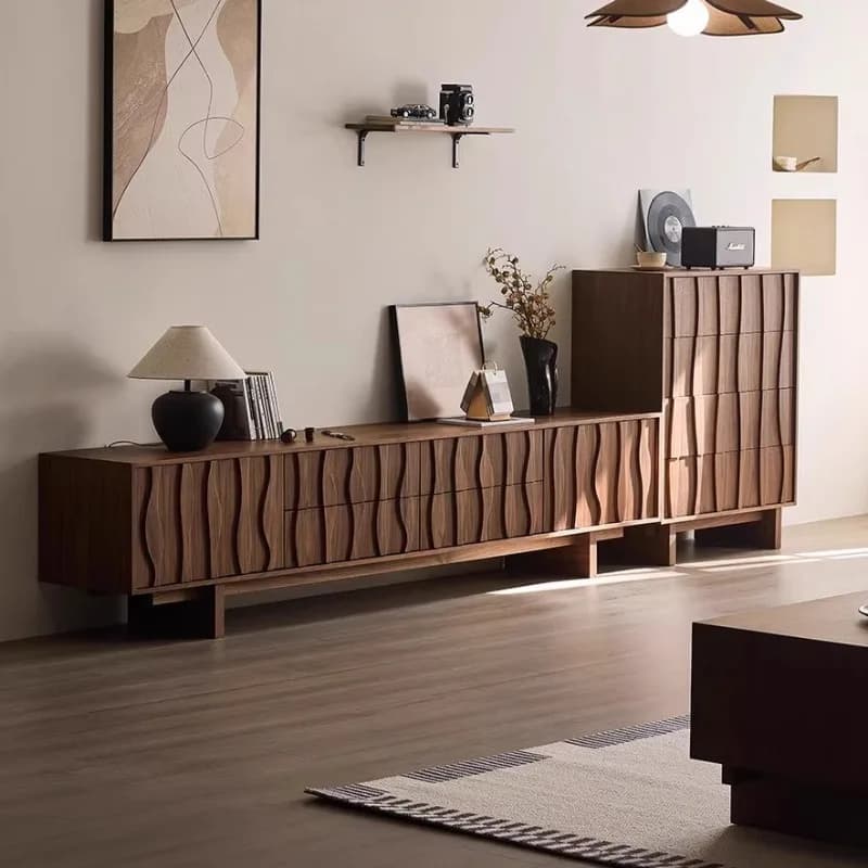 Hiding Drawers Tv Cabinet Modren Simple Brown Luxury Apartments Tv Cabinet Living Room Storage Fernseher Tisch Furniture Home