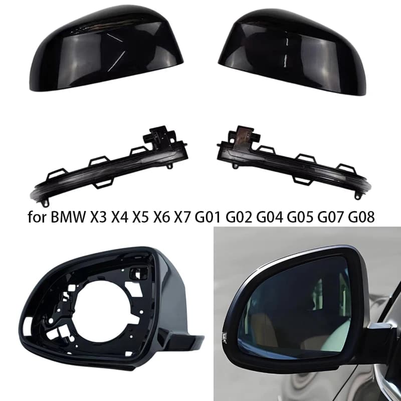 For BMW X3 X4 X5 X6 X7 G01 G02 G04 G05 G07 G08 Auto Left Right Rear Mirror Cover Frame Bottom Holder Heat the blind spot mirror