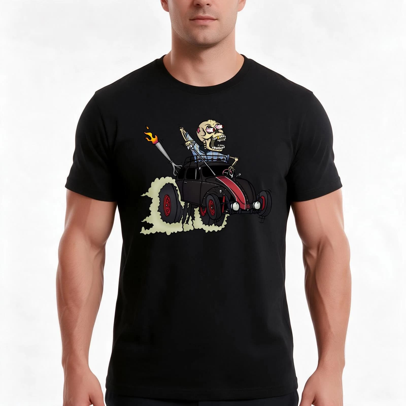 Jeremy Stallings Volksrod T-Shirt, Summer Casual Cotton Tee, Oversized Streetwear Tops, Vintage Graphic Print, Unisex Men Women